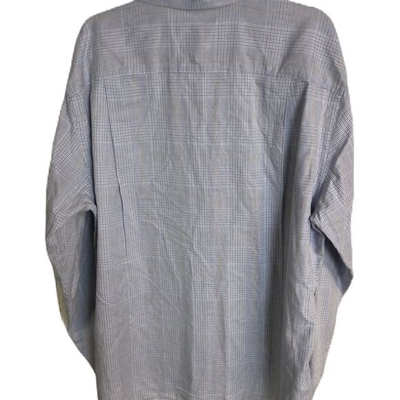 #116 JOSEPH ABBOUD Muted Gray Plaid Button Down - Picture 2 of 6